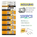 100PCS AG12 LR43