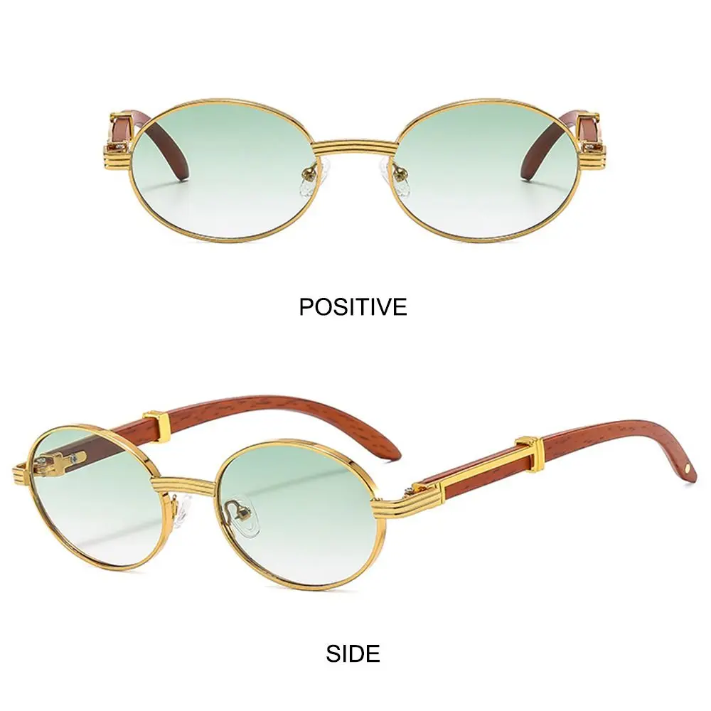 Gafas de sol redondas vintage con montura pequeña a la moda, gafas de sol ovaladas clásicas de moda, gafas de sol UV400 de lujo para mujeres y hombres - imagen 4