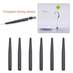 Mangas antienredos de pesca de tungsteno, aparejo para el cabello, peso de plomo, hundimiento, accesorios para carpa, método alimentador, anillo giratorio, aparejos de pesca, 10 Uds.