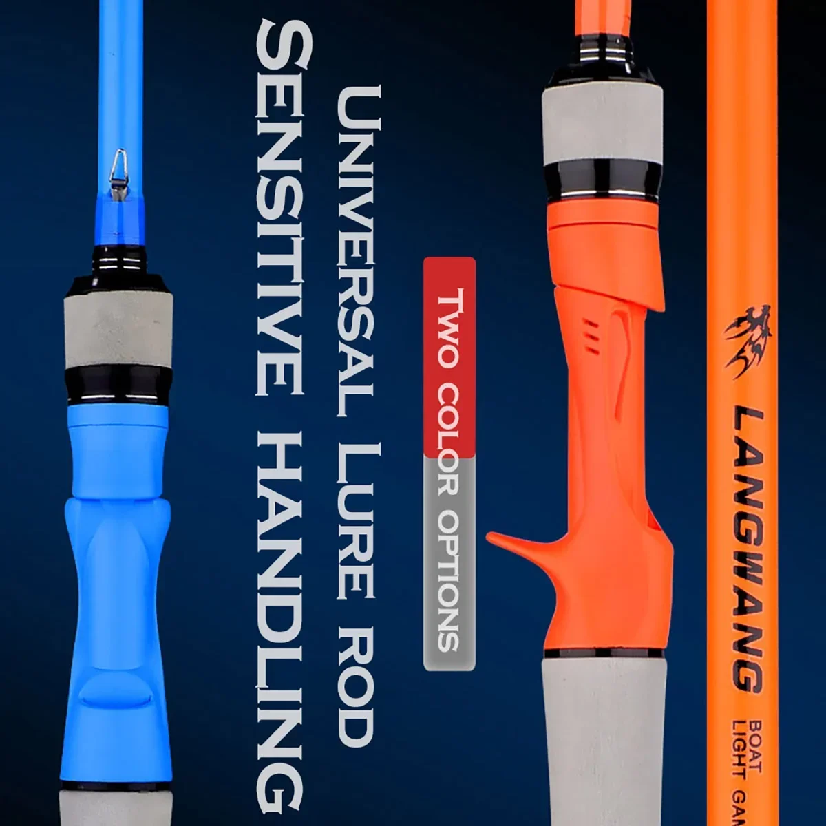 BAKAWA-caña de pescar de fundición giratoria, 1,65 M, 1,8 M, cuerpo de caña de carbono potente para pesca en agua dulce y marina - imagen 4