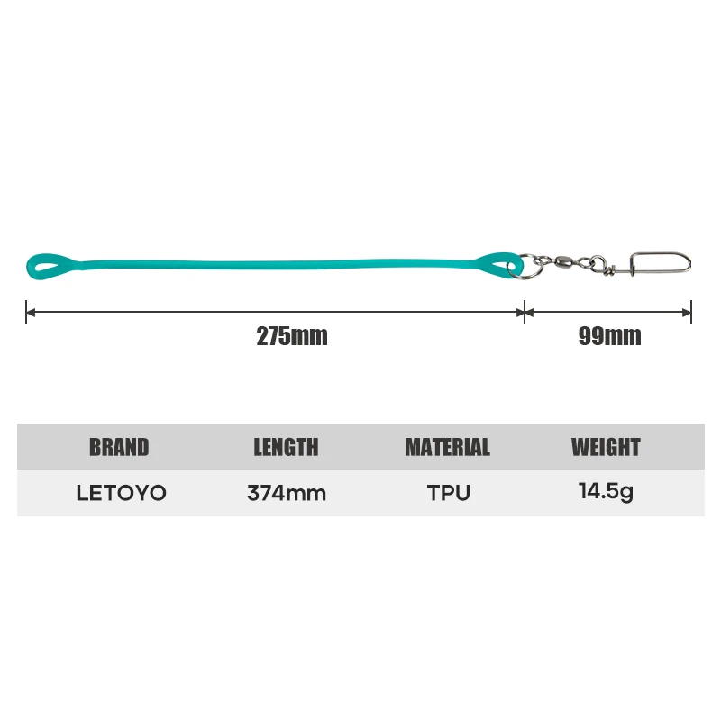 Amortiguador Downrigger LETOYO con peso – Snubber para pesca profunda - imagen 2