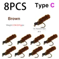 8PCS C Brown