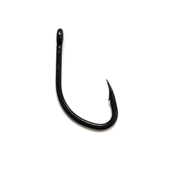 Venta al por mayor 1000 Uds anzuelo con ojos de púas negro mate corriente de agua dulce anzuelo de Pesca de carpa productos Material accesorios Pesca