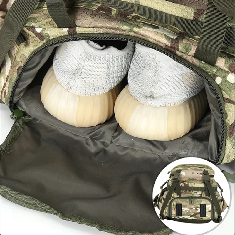 Mochila táctica de escalada con zapatos, mochila de equipaje de viaje, bolsa de ciclismo para senderismo al aire libre, bolsa de almacenamiento para deportes, caza y pesca - imagen 5