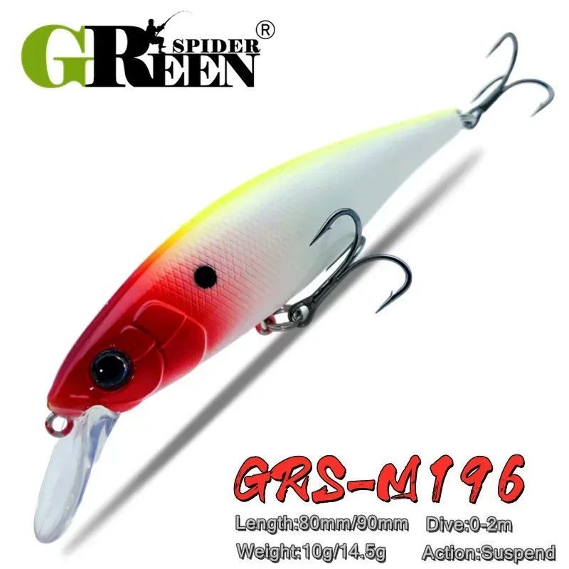 Nuevo señuelo de pesca suspendido Assassin Minnow 80mm/10g 90mm 14,5g Wobbler silencioso luminoso agua salada Crankbait de pargo lubina