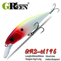 Nuevo señuelo de pesca suspendido Assassin Minnow 80mm/10g 90mm 14,5g Wobbler silencioso luminoso agua salada Crankbait de pargo lubina