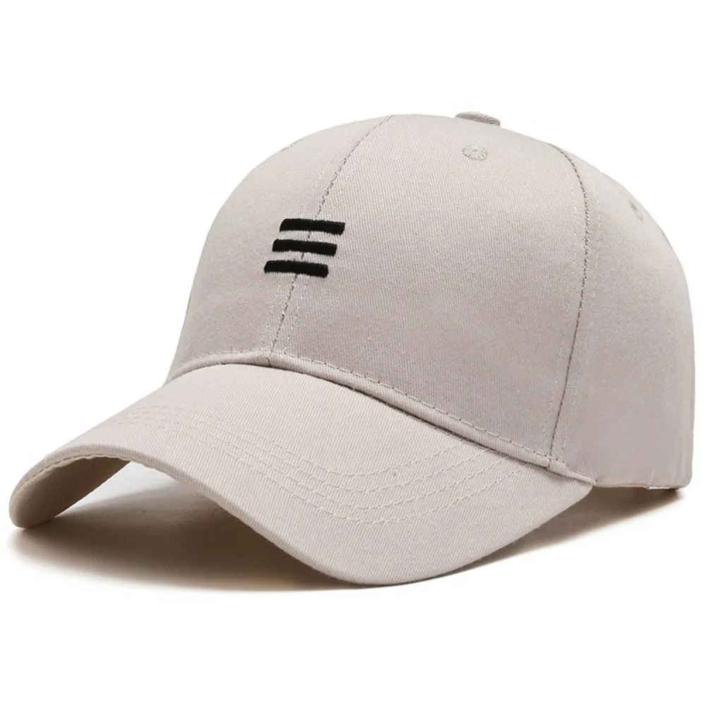 Gorra con visera de protección solar de tres barras horizontales, gorra deportiva ajustable de algodón transpirable para hombre, gorra de béisbol ajustable a la moda - imagen 4