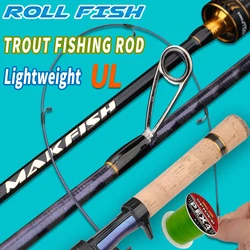 Caña ultraligera ROLLFISH fibra carbono para trucha acción rápida