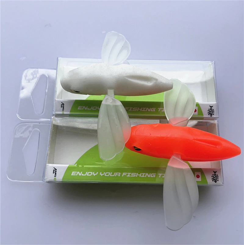 8021 6cm6g2PCS LURETV Japón RAID mismo estilo Luya superficie onda gatear lubina flotante pez blando MICRO DODGE cebo insecto suave - imagen 3