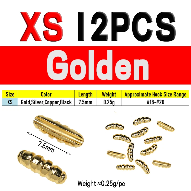 12pcs Golden XS