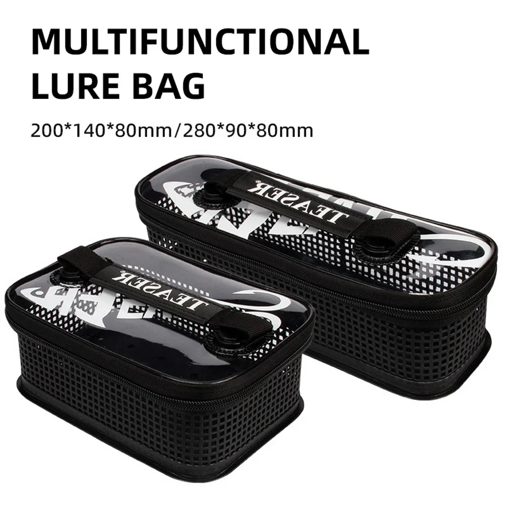 Bolsa portátil anticorrosión para pesca, plantilla de fundición de Metal, señuelo, caja de engranajes gruesa para cubo de pescado vivo, caja de almacenamiento flotante, bolso - imagen 5