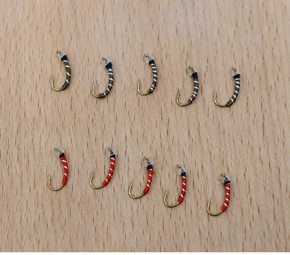 Conjunto de moscas MNFT 12# con cabeza dorada