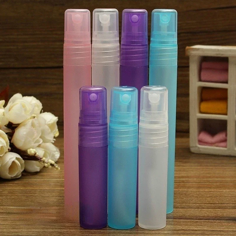 5 uds 5ml/10ml agua de maquillaje pequeña muestra botella separada portátil a prueba de caídas Perfume de plástico botella separada Spray delicado - imagen 3