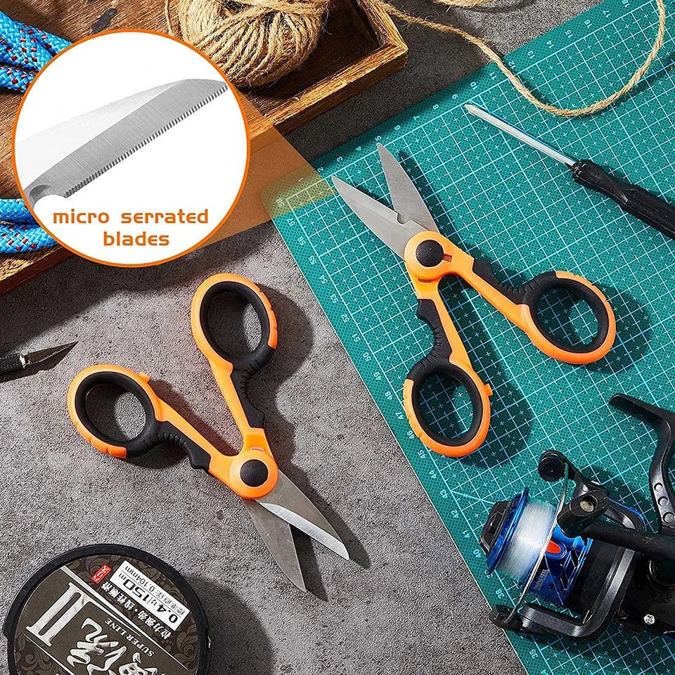 WALK FISH-Tijeras de línea de pesca trenzadas de acero inoxidable 420, cortador, alicate multifuncional, herramienta de pesca - imagen 5