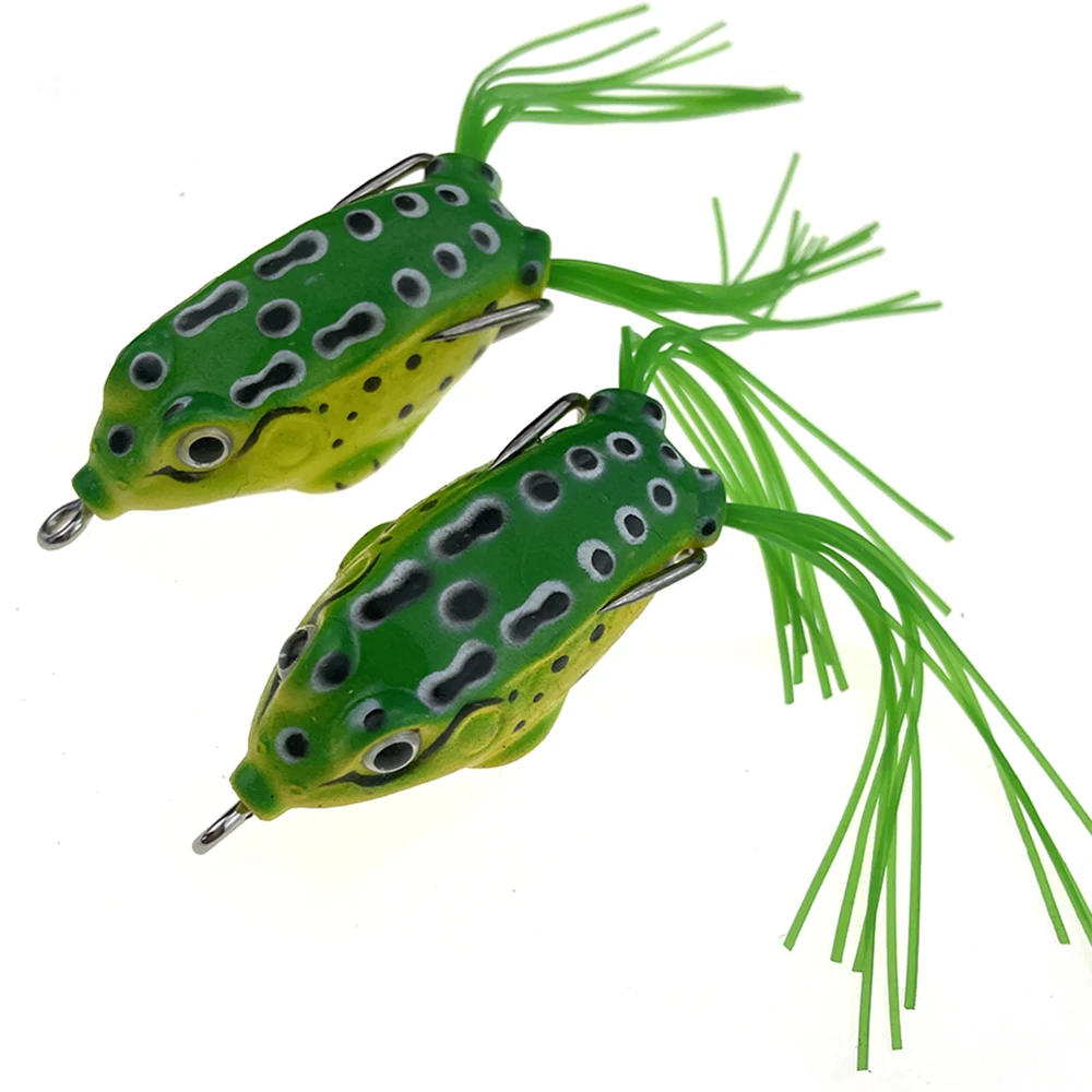 GHOTDA-Rana de silicona para Pesca, cebo de tubo suave, ojos 3D, señuelo de rana Ray Frog Swimbait, 5g, 8g, 12g - imagen 3