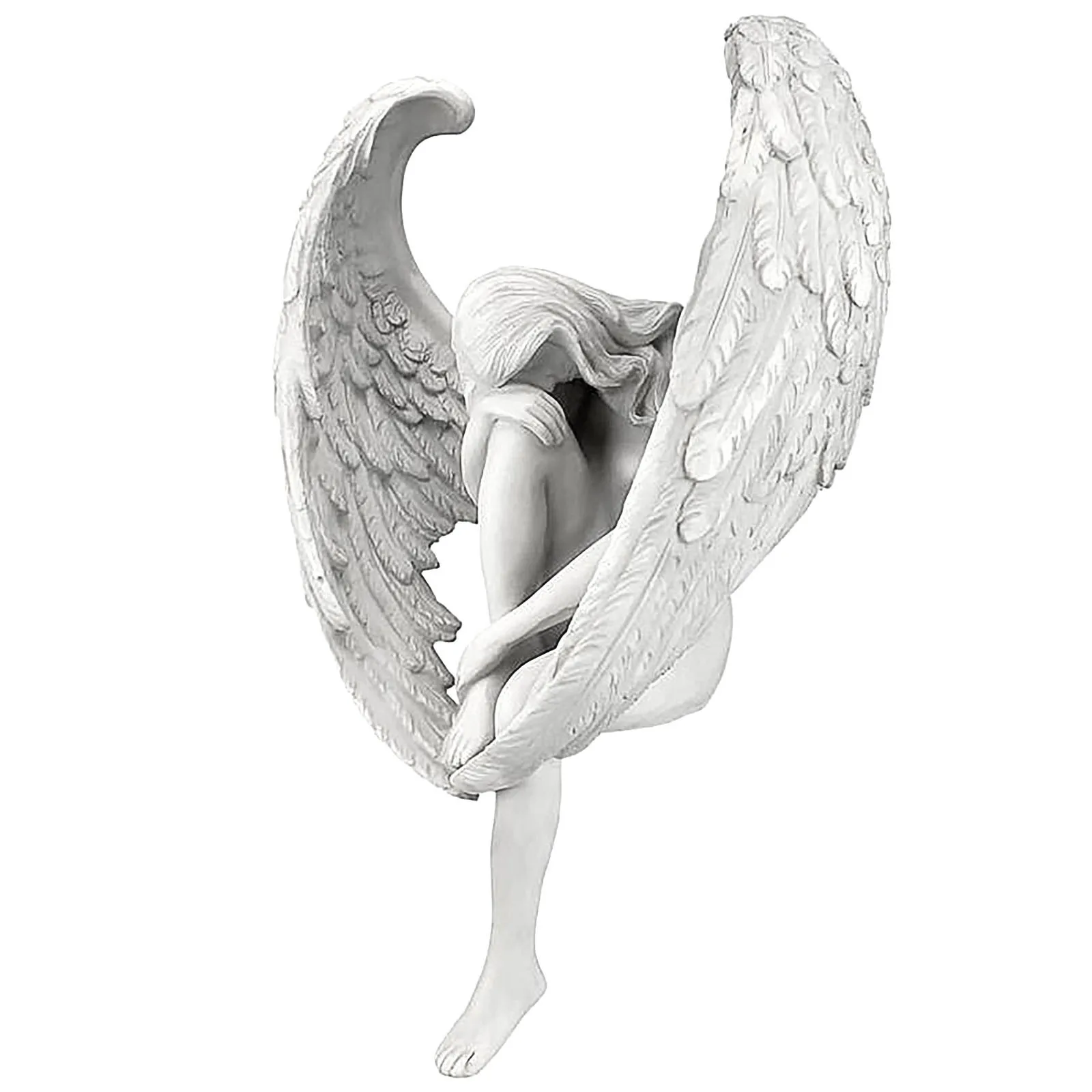 Detalle del ángel en posición de oración