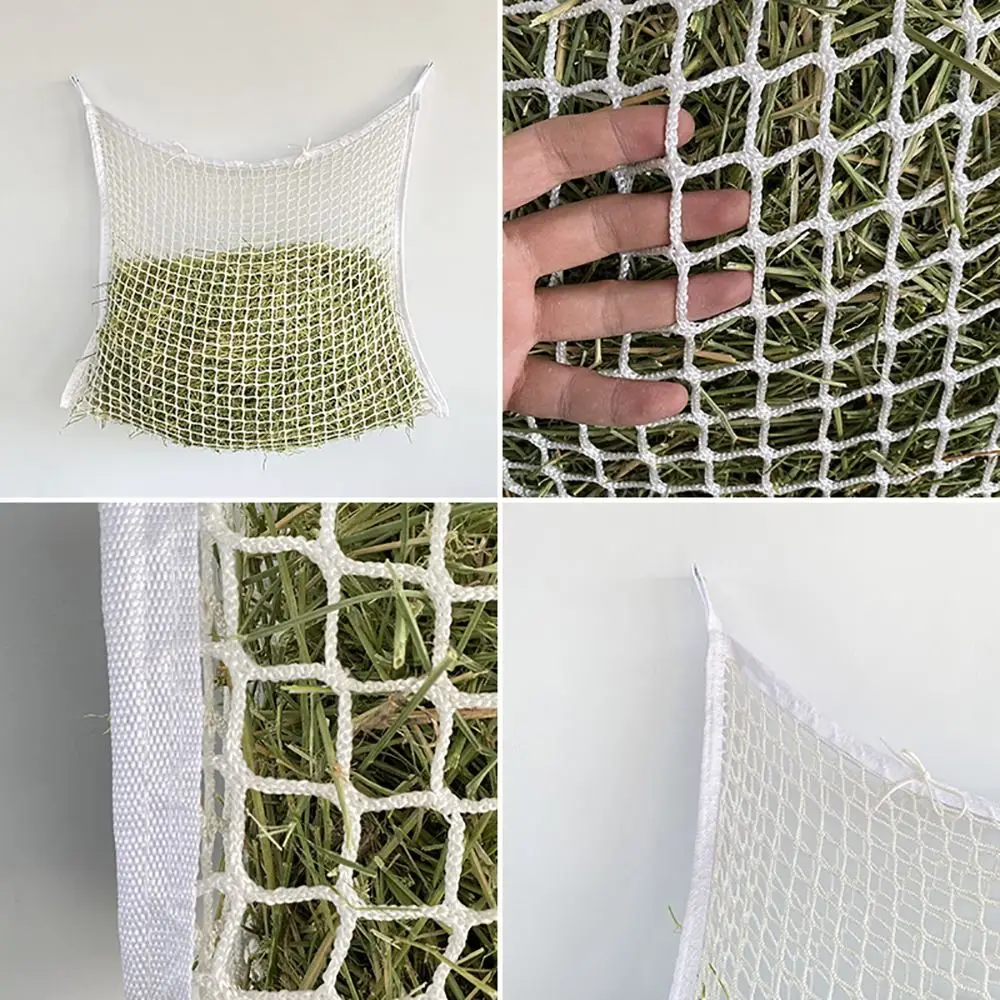 1 Uds. Red de heno duradera de alimentación lenta de gran capacidad 80x90cm bolsa de heno para caballos bolsa alimentadora de heno colgante para caballos cabras ovejas