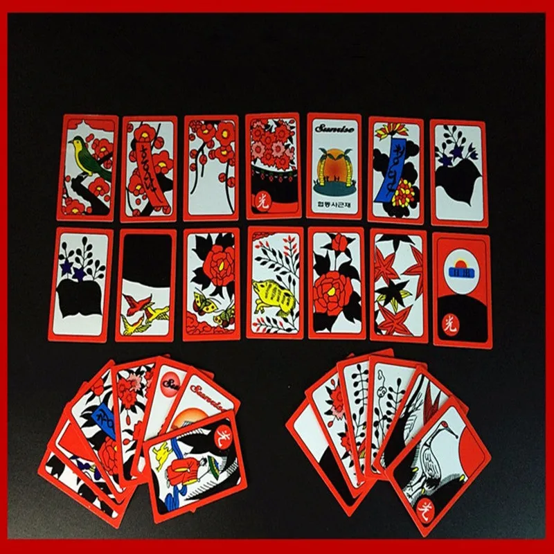 Tarjetas de juego de mesa coreanas japonesas de PVC impermeables Mahjong Gostop Go Stop, juego de mesa Popular para fiesta familiar, tarjetas Hanafuda Go-stop - imagen 4