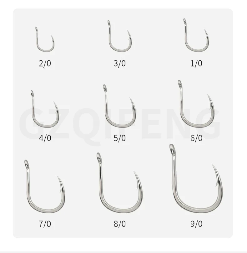 ZYZ 5 ~ 10 Uds anzuelo de asistencia JIG anzuelos de pesca de mar 9 tamaños anzuelos BKK anzuelos de pesca de barco Bkk8062 5X anzuelos de atún reforzados aparejos - imagen 5