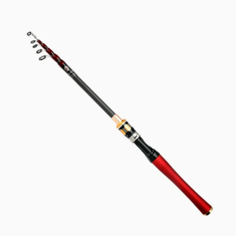 Caña telescópica carbono portátil para spinning en agua dulce y salada