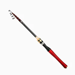 Caña telescópica carbono portátil para spinning en agua dulce y salada