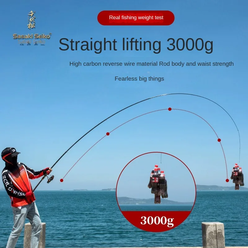 Caña de pescar telescópica súper dura ultraligera importada de Japón 3,6 M 3,9 M 4,5 M 5,4 M 4 #   Caña de pescar giratoria oceánica de alto carbono - imagen 4