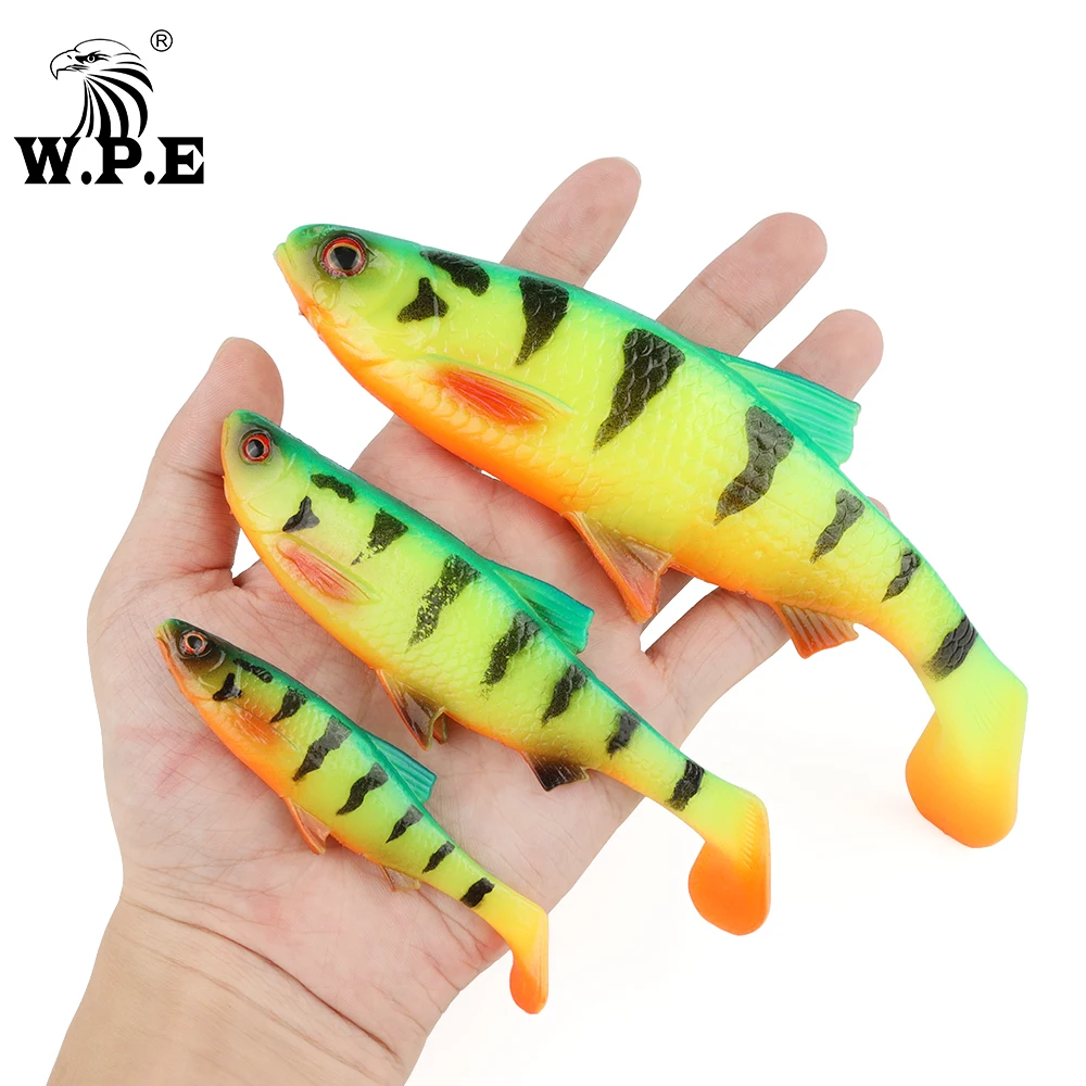 W.P.E-señuelo suave de goma, 6g/19g/56g, plantilla de lubina Artificial, Wobbler, aparejos de Pesca de silicona - imagen 2