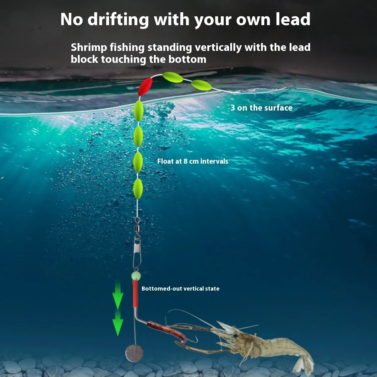 Juego de anzuelos y sedal para pesca de gambas y langostas - imagen 2