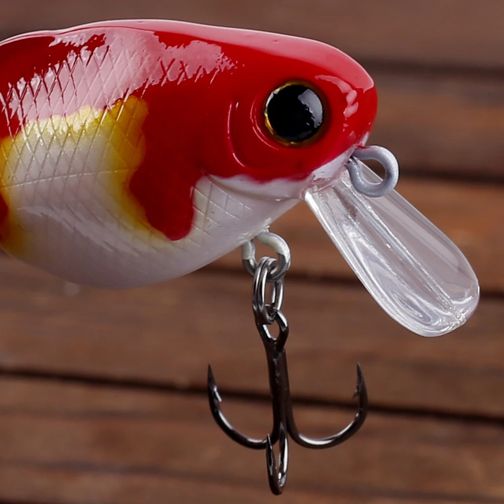 CCLTBA-Señuelos de Pesca Wobbler de 6,5 cm y 6,8g, cebos duros flotantes de lubina de agua dulce, señuelo Artificial Topwater, novedad - imagen 4