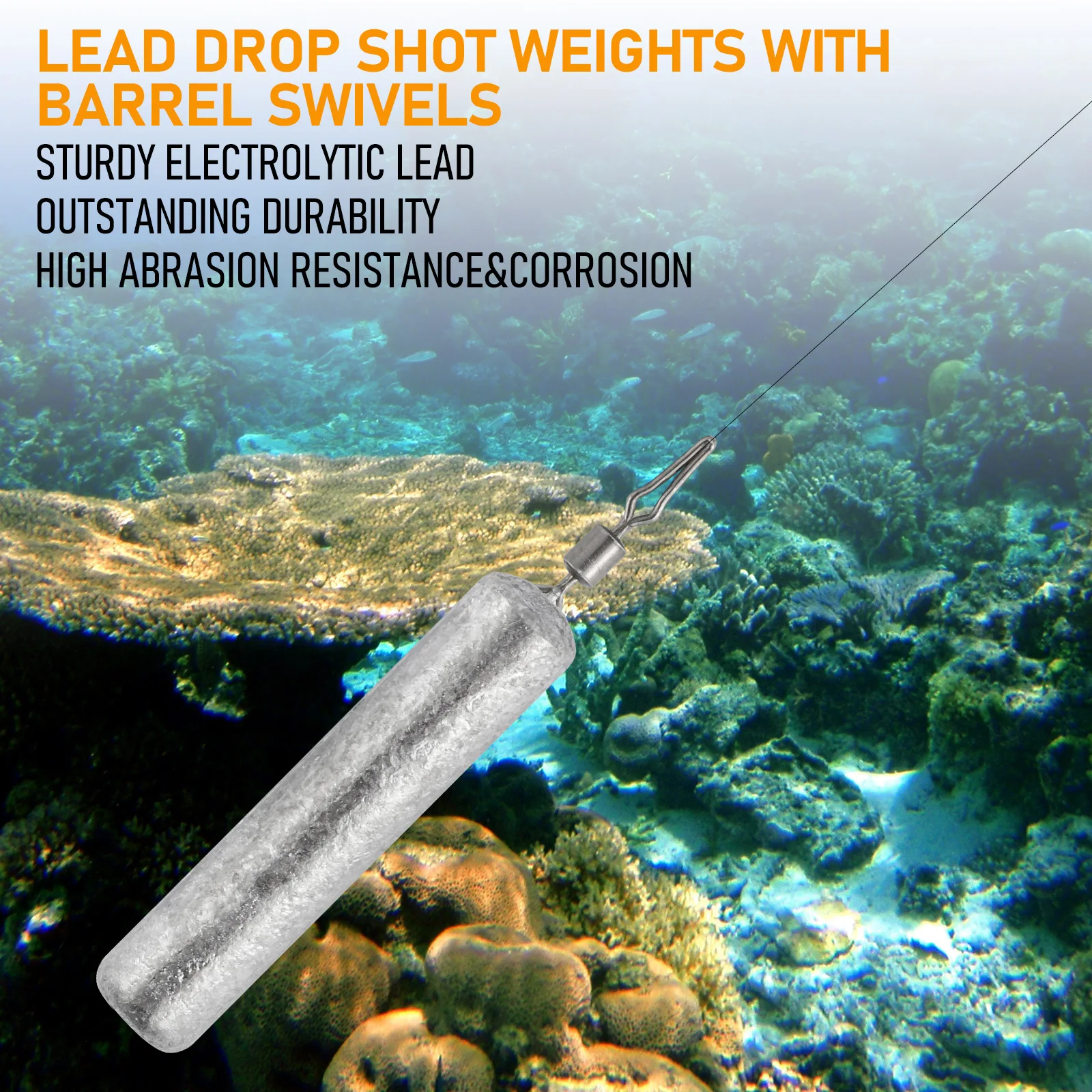 Plomos lápiz drop shot – Aparejo de fondo pesca agua salada - imagen 5