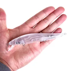 Wobbler minnow jerkbait duro transparente para agua salada marina
