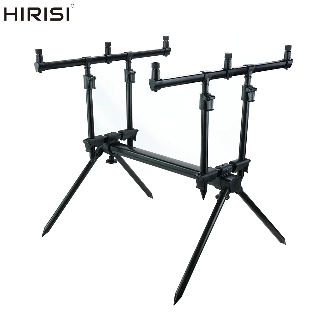 Hirisi-Juego de cápsulas para caña de pescar de carpa, para 3 cañas de pescar, palos bancarios, soporte para caña, accesorios de pesca 4095