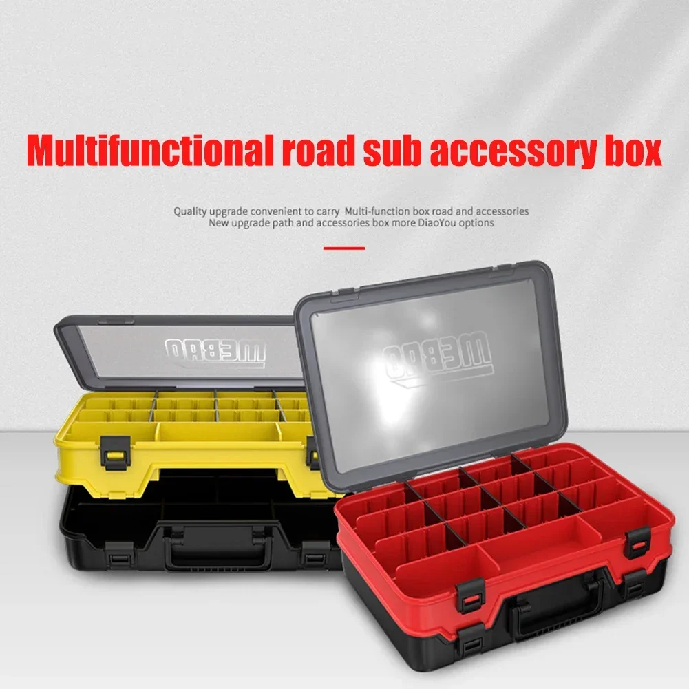 MEBAO-caja de engranajes de pesca portátil VS-3070, accesorios de pesca desmontables de doble capa, caja de almacenamiento de anzuelos y señuelos - imagen 2