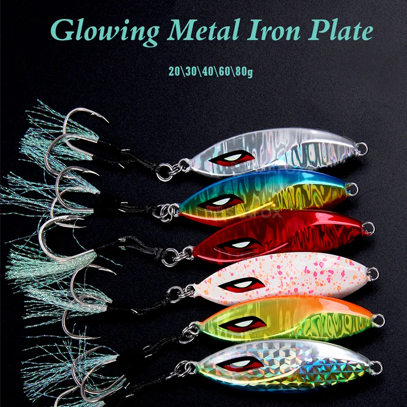 Jig Metálico Luminoso 3D – Slow Jigging para Pesca en Mar - imagen 2