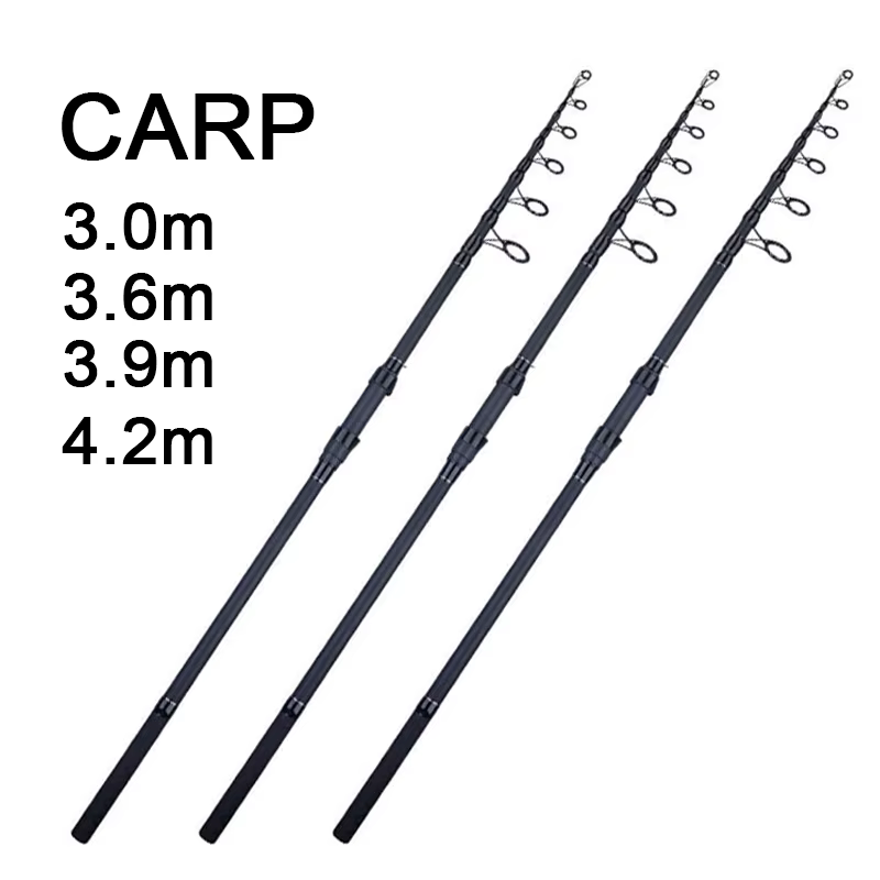 Caña surfcasting carbono telescópica mango EVA para carpa y bagre