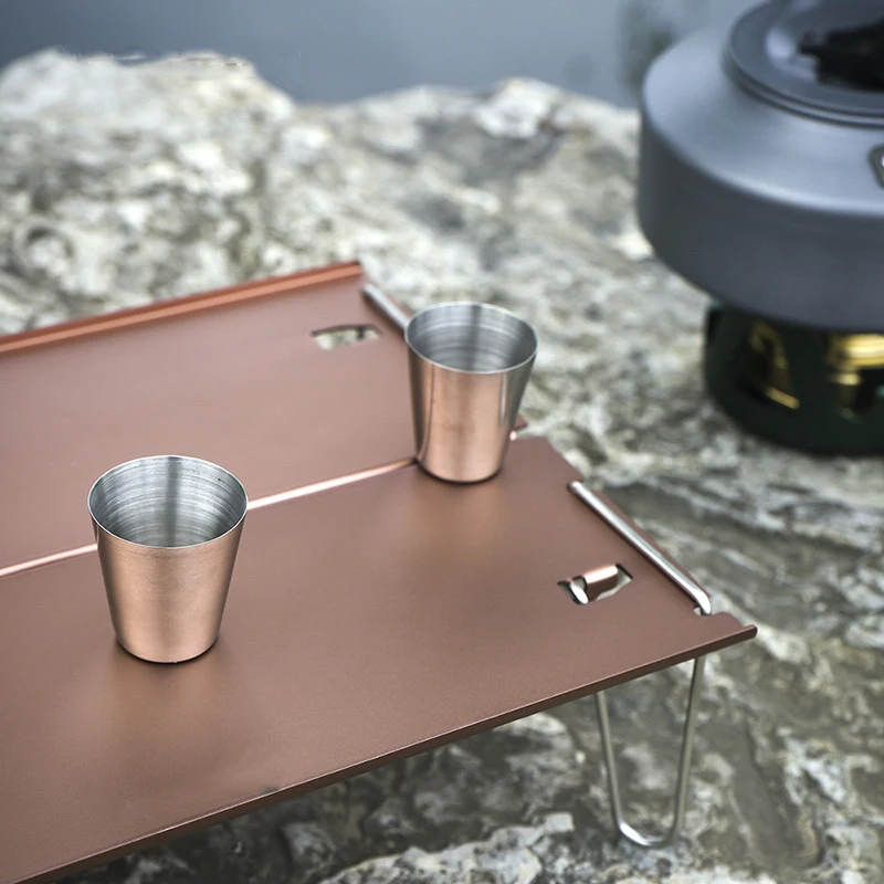 Mini Mesa portátil ultraligera para acampar al aire libre, mesa plegable para turismo, Picnic, viajes, senderismo, pequeña - imagen 2