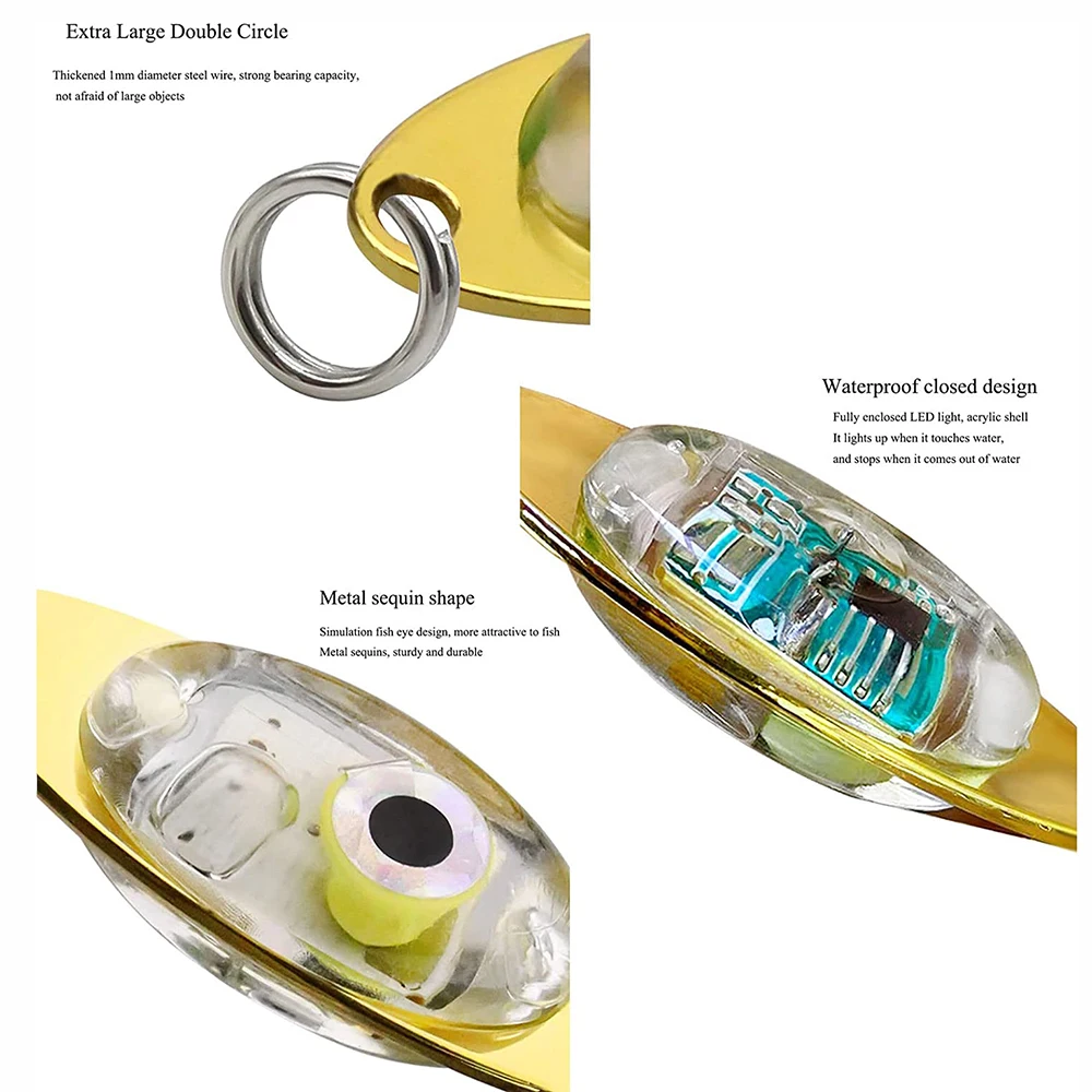 PRO BEROS-luces LED de pesca de gota profunda, cucharas LED, luces de diamante intermitentes subacuáticas, señuelos de curricán, aparejo de halubut para atún - imagen 4