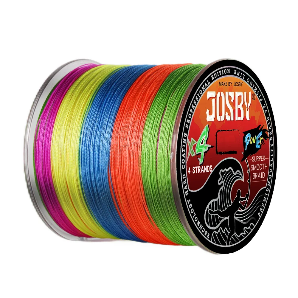 JOSBY-sedal de Pesca trenzado de PE, 4 hebras, multifilamento, multicolor, verde, 300M, japonés, para agua de mar, alambre 100% Pe, 8-80LB - imagen 3