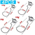 4PCS worm hooks