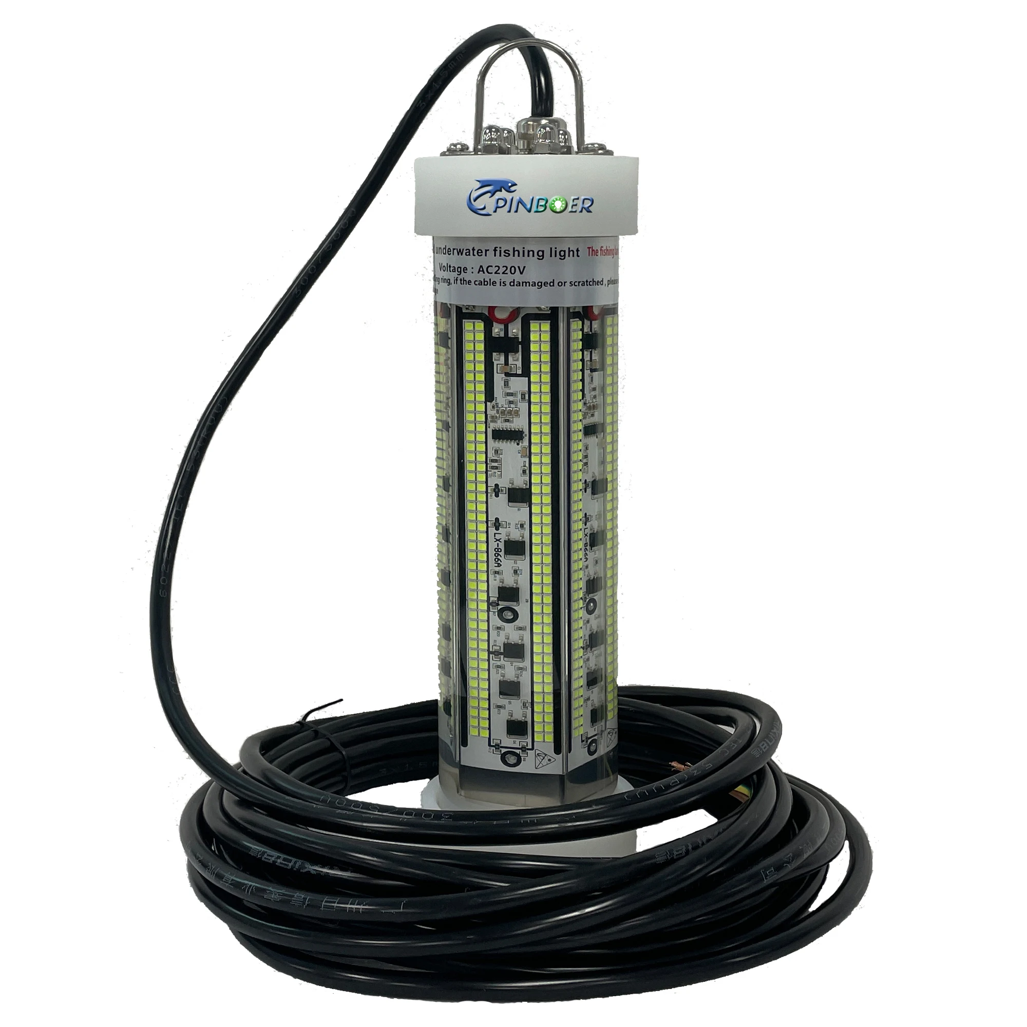 Luz de pesca submarina de 400W, 220V, 39000LM, LED de alta potencia, señuelo verde y blanco, lámpara buscador de cebo, atrayente para pesca en aguas profundas - imagen 2