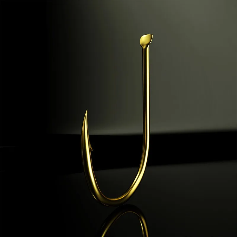 Gancho de Pesca de Mar Original Japón 1-6 # dorado Offset, acero de alto carbono Gamakatsu Simple para señuelo, accesorios de pesca - imagen 5