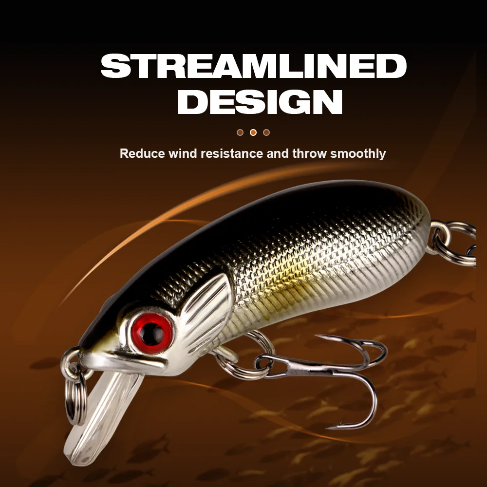 THORFORCE-señuelo de pesca Crankbait Minnow, 50MM, 6,5G, Wobblers, cebo duro Artificial flotante, señuelo de lubina de mar, aparejos de pesca de plástico - imagen 3