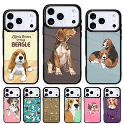 Funda beagle para iPhone – Carcasa trasera protectora con diseño de perro