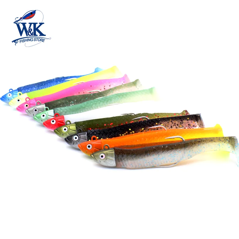Weedless Minnow cebo blando de 7cm con cabeza de plantilla de 6,5g, Señuelos de Pesca M07 para lubina, anzuelo de pesca de roca como Black Minnow Shad Tail - imagen 5
