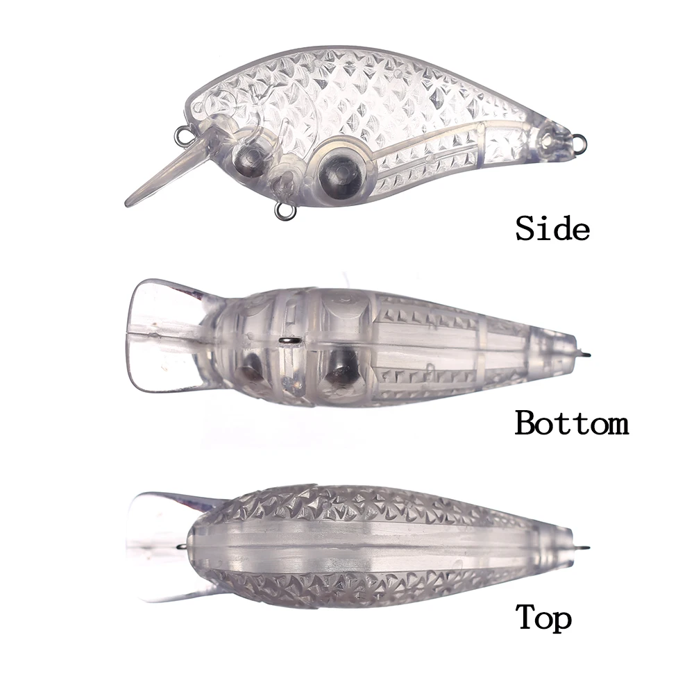 Chan'sHuang-señuelo de pesca Artificial, cebo en blanco sin pintar de 8,5 cm, 13g, para buzo poco profundo, Crankbait, DIY - imagen 3