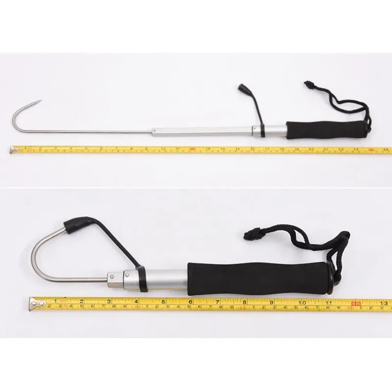 Anzuelo de pesca de mar, anzuelo retráctil de aleación de aluminio de acero inoxidable, anzuelo con mango de EVA, accesorios de equipo de pesca para peces grandes - imagen 2