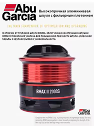 Abu Garcia BMAX 2 – Carrete baitcasting metálico con mango de repuesto