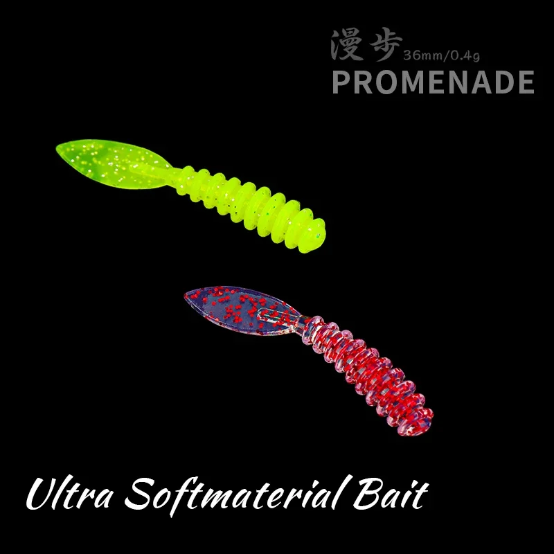 Señuelo de pesca TSURINOYA Ajing 36mm 0,4g 10 Uds PROMENADE Rockfish pesca nocturna Swimbait gusanos de silicona Wobbler cebo suave - imagen 4
