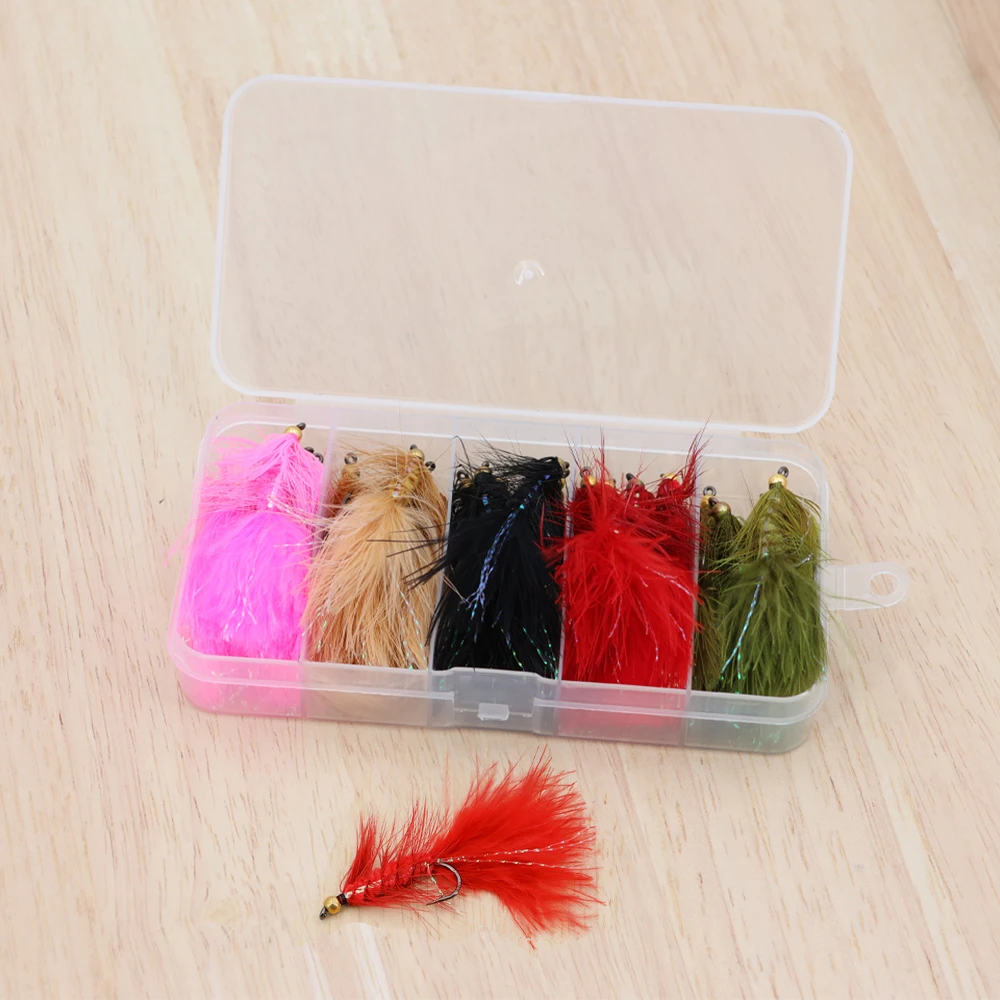 Moscas Woolly Bugger con cabeza de latón – Lubina, lucio y agua dulce