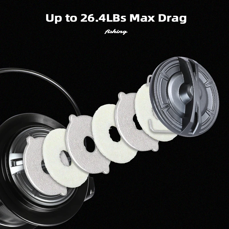 Carrete de pesca de carpa MIFINE CAVALIER Max Drag12KG 8000-10000 carrete giratorio 4,4:1 agua dulce salada 11 + 1BB carrete grande pesca de carpa - imagen 4